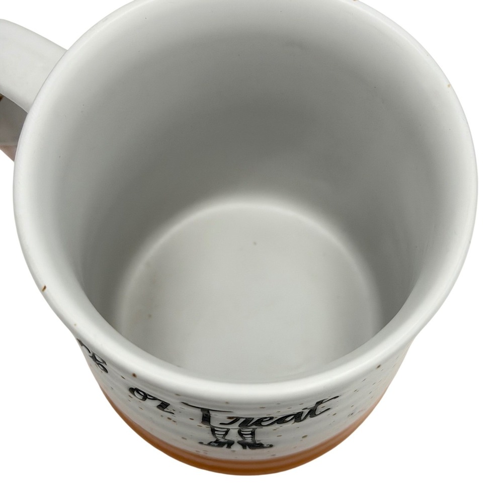 Sheffield Home Halloween Trick or Treat Witch Legs Speckled Ceramic Mug Orange - Picture 6 of 9